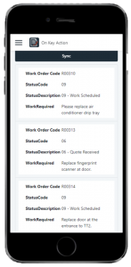 Work Order Overview in A&SO App